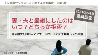 妻・夫と最後にしたのはいつ?どちらが拒否?(夫婦のセックスレスに関する実態調査 第3報)